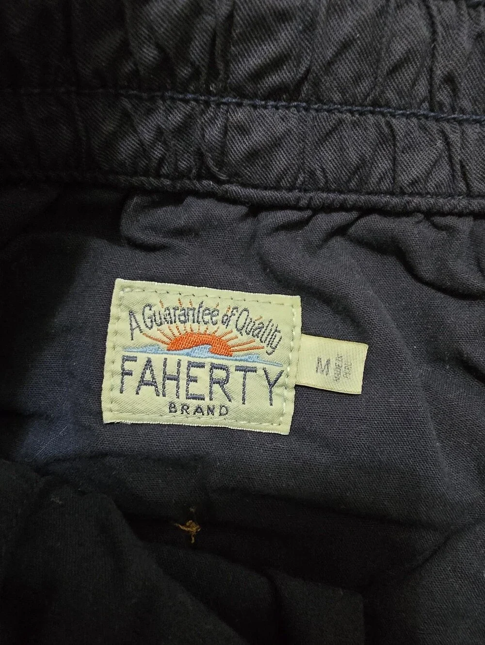 Faherty Navy Drawstring Shorts Men's Medium Casual Beach